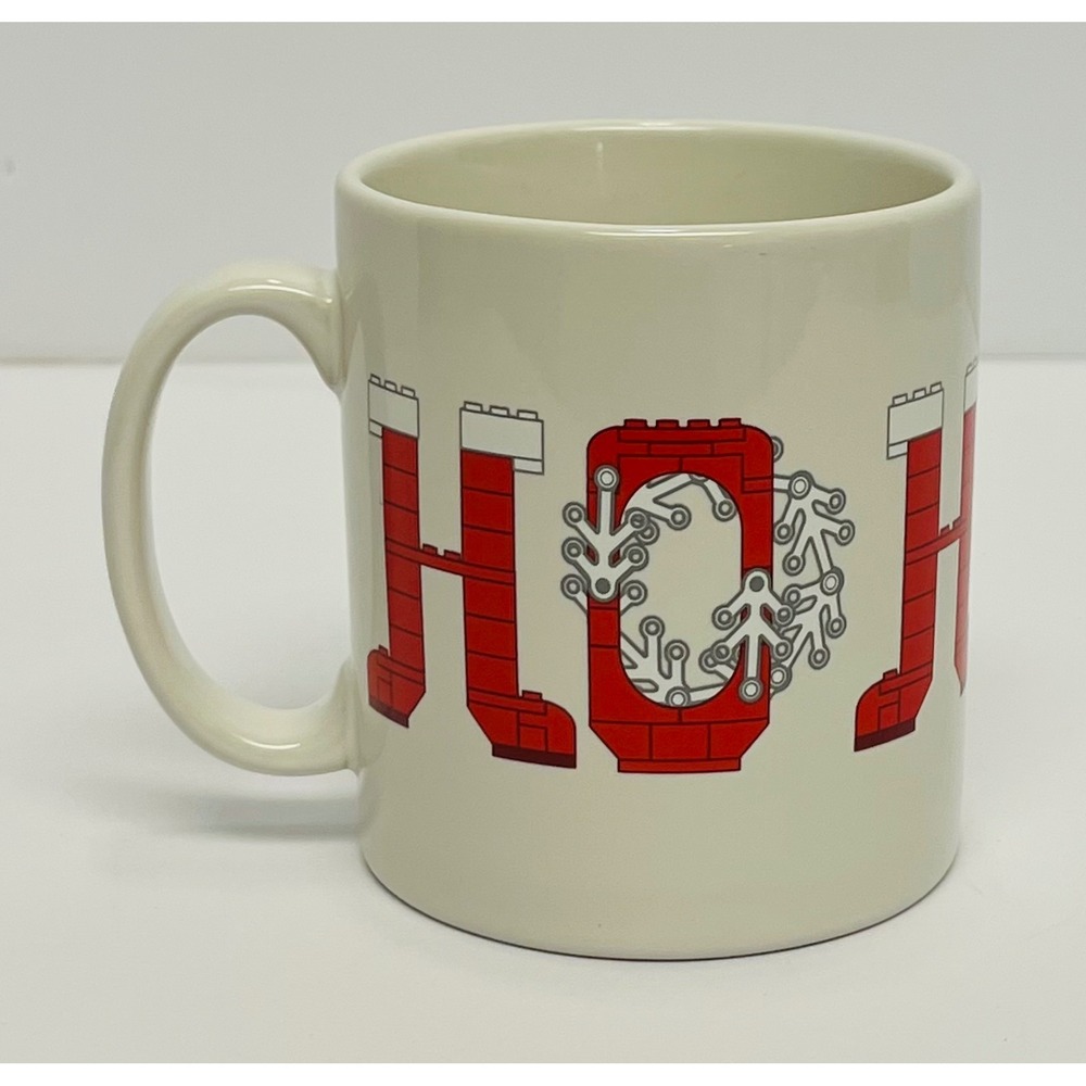 LEGO Christmas Santa Claus HO HO HO 11oz Ceramic Coffee Mug 4147 Cream Red 2024
